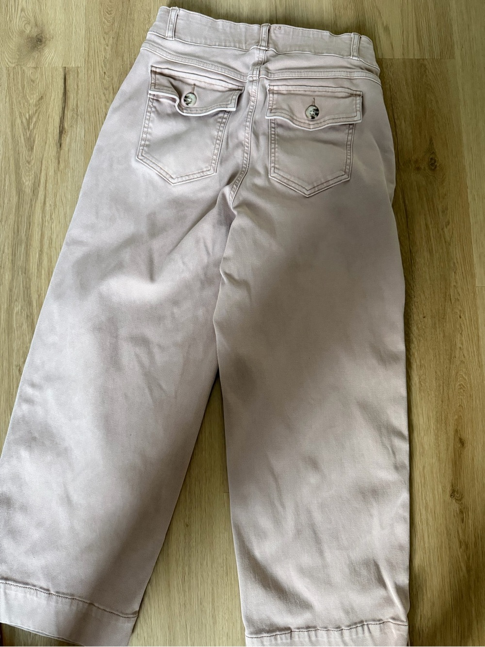 PinkSPANX Stretch Twill Wide Leg Pants Pink M Petite